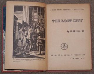 The Lost City by John Blaine 1947 Hardcover