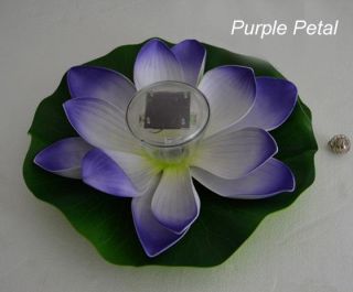 Solar Color Changing Floating Lotus Flower Lamp with Metal Ball
