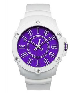 Juicy Couture Watch, Womens Surfside White Silicone Strap 41mm