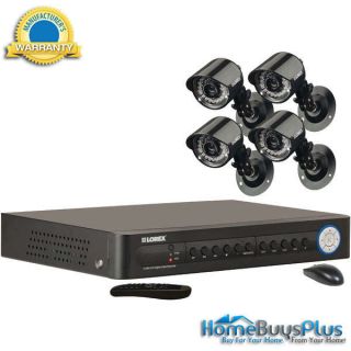 Lorex LH114501C4 4 Channel 500 GB DVR with 4 Color Security Cameras