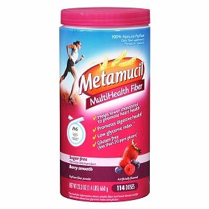 Metamucil Sugar Free MultiHealth Fiber, Berry Smooth 23.3 oz (660 g)