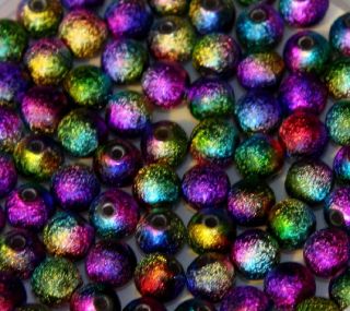 75 PC Multicolor Rainbow Stardust Acrylic Beads Kandi Kandy Kid Making