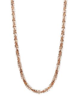 14k Rose Gold Necklace, 24 Faceted Chain   Necklaces   Jewelry