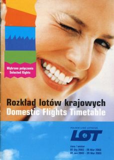 Lot Polish 01 01 2003 RARE Domestic Edition Schedule PLL Lot