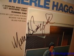 Merle Haggard Signed Country Music Record Album LP wCOA