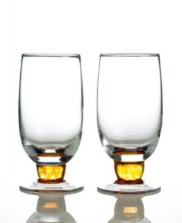 Denby Glassware, Set of 2 Fire Red Wine Glasses   Stemware & Cocktail