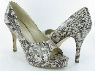 Lumiani Francesca Pump Used Natural Snake Women 8 5W MSRP $69
