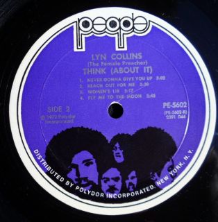 Lyn Collins Think About It 1972 People LP Funk Original Issue James