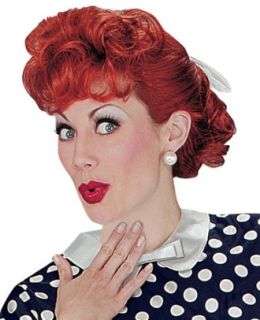 Lucille Ball I Love Lucy Red Curly Adult Costume Wig