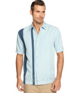 Cubavera Shirt, Pintuck Embroidered Shirt   Mens Casual Shirts   