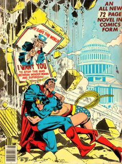 Cover to Superman vs Wonder Woman DC Treasury 1977