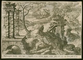16th C. Lucas van Deuticum / Top landscape with personification of the