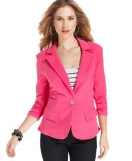 Style&co. Jacket, Striped Peplum Blazer   Womens Jackets & Blazers