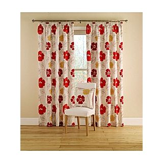 Montgomery Tropical floral curtains in terracotta   House of Fraser