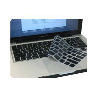 Black Rubberized MacBook Pro 13 Case Keyboard Skin Screen Protector