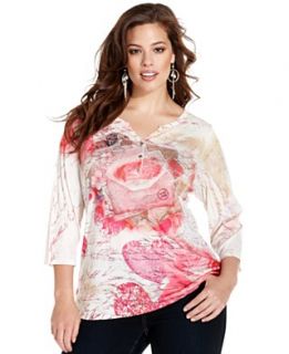 style co plus size top batwing sleeve printed orig $ 52 00 36 99