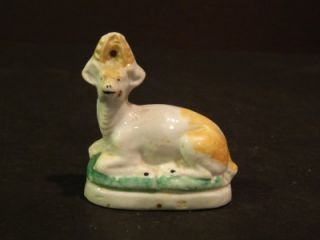   Goat w/ Horns Staffordshire Figurine Lynn Redgrave Estate Antique