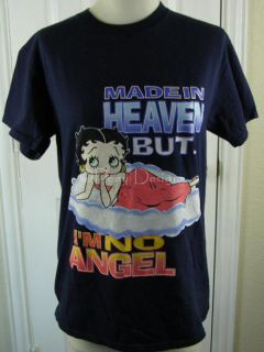 Betty Boop Made in Heaven But Im No Angel Tshirt Sz M