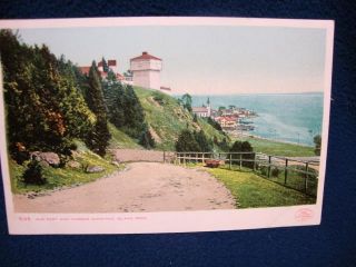 Old Fort and Harbor. Mackinac Island, Michigan. Produced by Detroit