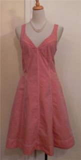 Maeve Anthropologie Pretty Red Cotton Dress 10