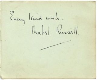 Mabel Philipson Russell Vintage 1930s Signed British Album Page