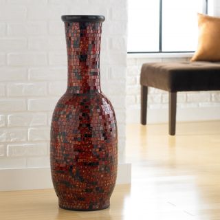 Polivaz Aged Copper Artistic Decorative Mosaic Vase Floor Urn New
