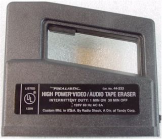 Radio Shack Bulk Tape Video Magnetic Eraser 44 233 Largest Model Free