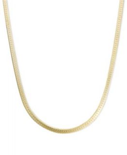 14k Gold Necklace, 18 Flat Herringbone Chain   Necklaces   Jewelry