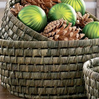 organizational chic woven maize baskets with a very nice natural