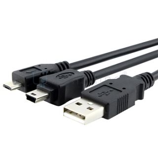 5ft Micro B Male Mini B Male to USB 2 0 A Male Cable Cord