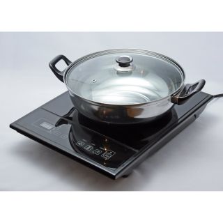 Total Chef TCIS11BNG Induction Cooktop with Bonus Pan and Glass Lid