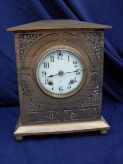 Antique Brass Case Ansonia Mantle Clock