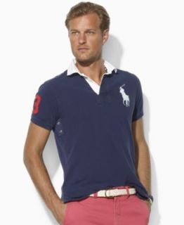 Polo Ralph Lauren Big and Tall Shirt, Solid Rugby Shirt   Mens Polos