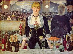 the champagne in edouard manet s 1882 bar at the folies bergere