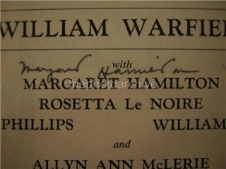 Margaret Hamilton Barbara Cook Show Boat Autographed Signed Theatre