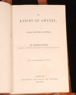 1847 Knight of Gwynne Charles Lever 1st Edition Phiz