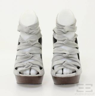 Maria Sharapova by Cole Haan Grey Suede Platform Heels Size 8B