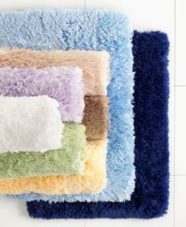 Martha Stewart Collection Bath Rugs, Plush Squares Cotton Collection