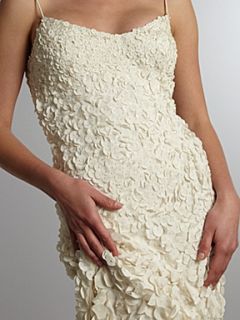 THEIA Applique maxi bridal gown Ivory   