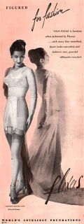 Girdle & Bra STOCKINGS Garters RAYMOND MARINELLI GOWN 1947 Magazine Ad