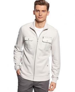 Calvin Klein Jacket, Honeycomb Jacquard Track Jacket   Mens Hoodies
