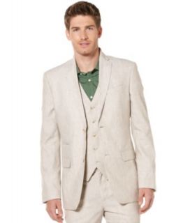 Perry Ellis Sportcoat, Linen Herringbone Sportcoat   Mens Suits & Suit