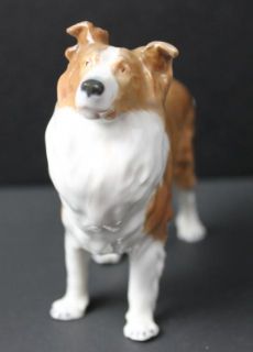 Vintage Meissen Germany Porcelain Collie Dog Figurine Statue No