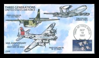 PAINTED 3167 US Air Force 3 Generations C 123 B 17 AWACS Tinker AFB