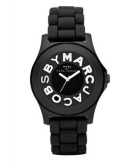 Marc by Marc Jacobs Watch, Womens Mode Black Silicone Strap MBM4006