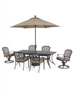 Set (84 x 38 Dining Table, 4 Dining Chairs and 2 Swivel Chairs