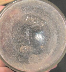 Tygart Valley Glass Ridged Jar with Wire Bail Mark 1547