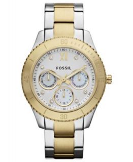 Fossil Watch, Womens Stella Two Tone Stainless Steel Bracelet 37mm