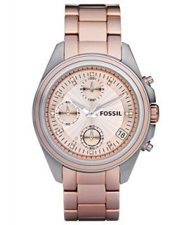 Fossil Watch, Womens Chronograph Decker Blush Aluminum Bracelet 38mm