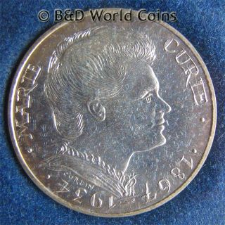 France 1984 100 Francs Silver BU Marie Curie French Physicist